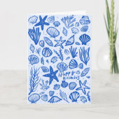 シーシェルビーチシェル海ハッピーバースデー カード (正面)