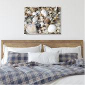 シーシェルビーチシーンマクロフォトウォールアート キャンバスプリント (インサイチュ (寝室))