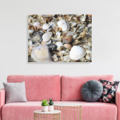 シーシェルビーチシーンマクロフォトウォールアート キャンバスプリント (インサイチュ (リビング))