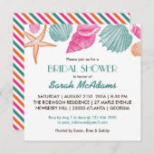 シーシェルビーチテーマブライダルシャワー招待 招待状 (正面/裏面)