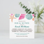 シーシェルビーチテーマブライダルシャワー招待 招待状 (スタンド正面)