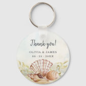 シーシェルビーチトロピカルサンキューホテル結婚式の引き出物 キーホルダー (正面)