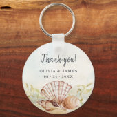 シーシェルビーチトロピカルサンキューホテル結婚式の引き出物 キーホルダー (正面)