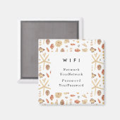 シーシェルビーチハウスコテージバケーションレンタルWIFI マグネット (正面/裏面)