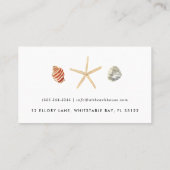 シーシェルビーチハウスコテージB&Bバケーションレンタル 名刺 (裏面)