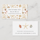 シーシェルビーチハウスコテージB&Bバケーションレンタル 名刺 (正面/裏面)