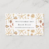 シーシェルビーチハウスコテージB&Bバケーションレンタル 名刺 (正面)