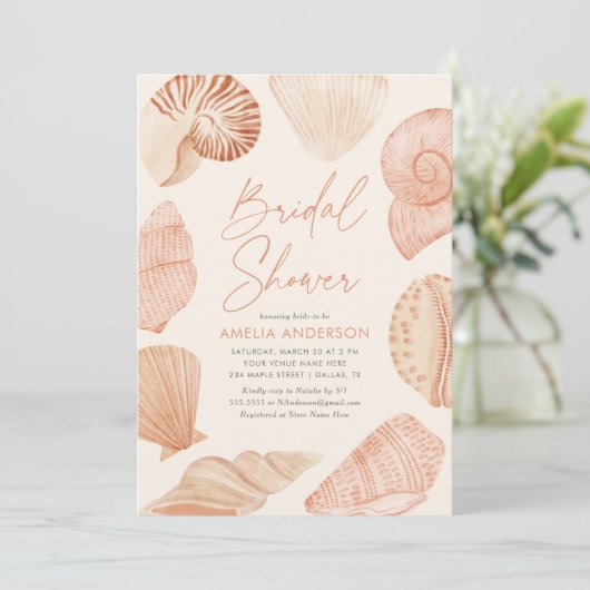 シーシェルビーチブライダルシャワー 招待状 (スタンド正面)