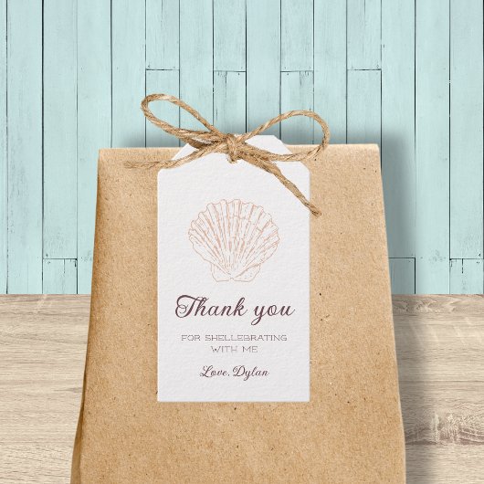 シーシェルビーチベイビーシャワーのご招待ありがとうございました ギフトタグ