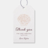 シーシェルビーチベイビーシャワーのご招待ありがとうございました ギフトタグ (正面)