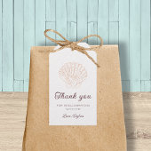 シーシェルビーチベイビーシャワーのご案内に感謝 ギフトタグ