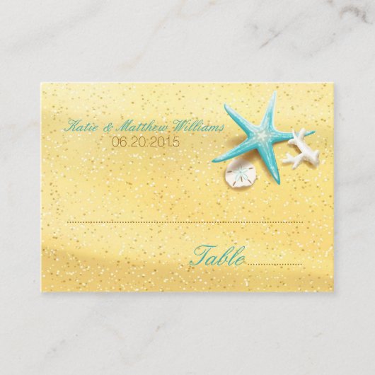 シーシェルビーチ目的地ウェディング座席表 プレイスカード (正面)