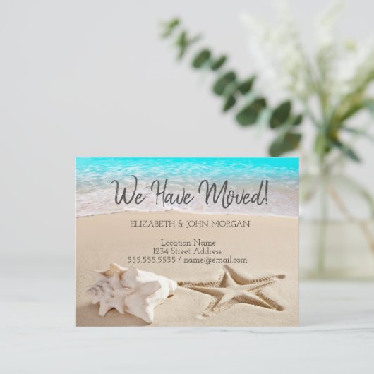 シーシェルビーチ移動 案内ポストカード (スタンド正面)