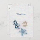 シーシェルビーチ結婚式サンキューカード ポストカード (正面/裏面)