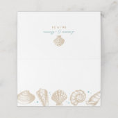 シーシェルビーチ結婚式航海のエスコート プレイスカード (外部開封)