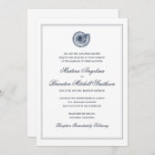 シーシェルビーチ結婚式 |伝統的招待状 招待状 (正面/裏面)