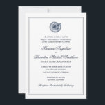 シーシェルビーチ結婚式 |伝統的招待状 招待状<br><div class="desc">ネイビクラシックーとホワイト結婚式招待状はアンティークの海のシェルイラストレーションを特徴とする。縁どはオプション。(トリミングされたデザインをプレビューし縁どて、トリミングしたときの外観を確認する)。さらに多くの色で利用可能。 http://www.zazzle.com/beckynimoy* com</div>