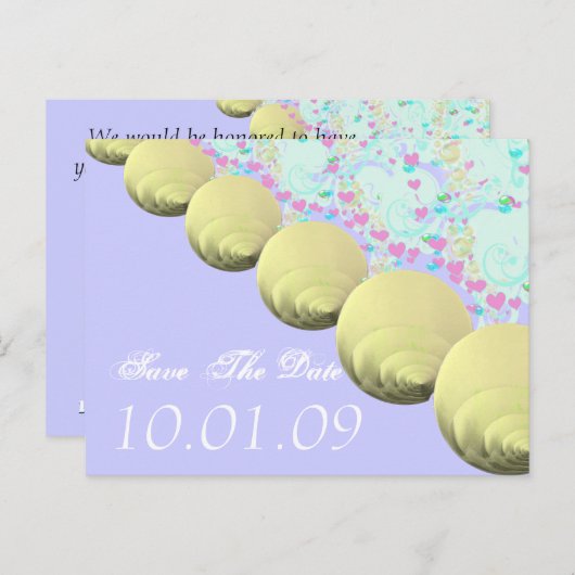 シーシェルビーチ結婚式 案内ポストカード (正面/裏面)