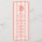 シーシェルピンクストライプクトロピカル結婚ズ メニュー (正面)