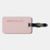 シーシェルピンクビーチフォトデザインとカスタム文字 ラゲッジタグ (裏面横)