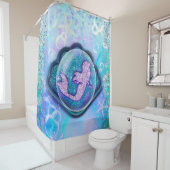 シーシェルフィットの人魚グリッター女の子マジカル シャワーカーテン (インサイチュ)