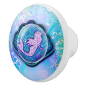 シーシェルフィットの人魚グリッター女の子マジカル セラミックノブ (右)