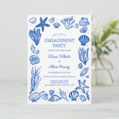 シーシェルフレームエンゲージメントビーチカスタム 招待状 (スタンド正面)