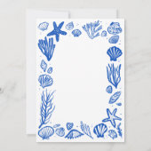 シーシェルフレームエンゲージメントビーチカスタム 招待状 (裏面)