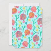 シーシェルブライダルシャワーカラフルエレガントカスタム 招待状 (裏面)