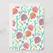 シーシェルブライダルシャワーカラフルエレガントカスタム 招待状 (裏面)