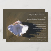 シーシェルブラウン結婚式招待状 招待状 (正面/裏面)