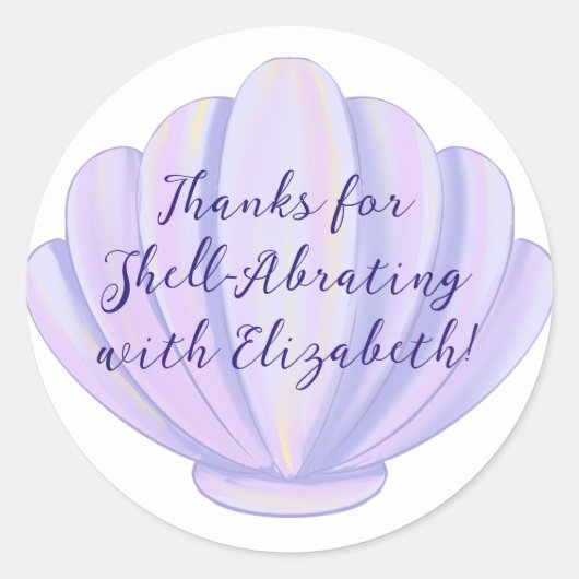 シーシェルブラレートシーシェルザシー誕生日 ラウンドシール (正面)