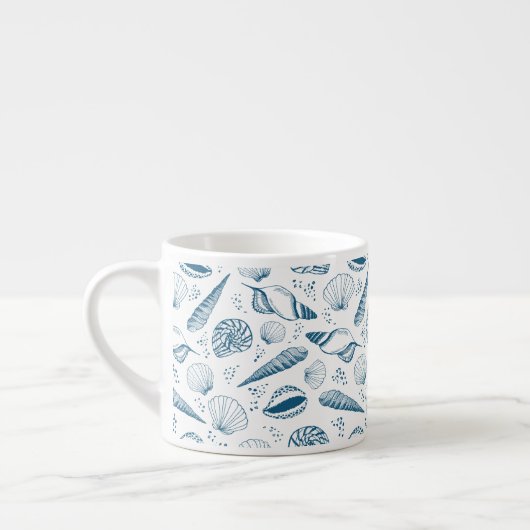 シーシェルブルーホワイトビーチ エスプレッソカップ (左)