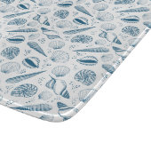 シーシェルブルーホワイトビーチ カッティングボード (角)