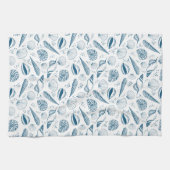 シーシェルブルーホワイトビーチ キッチンタオル (横)