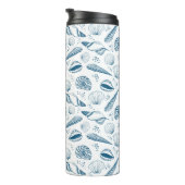 シーシェルブルーホワイトビーチ タンブラー (回転右)