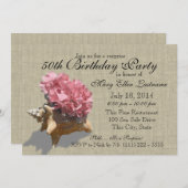 シーシェルブーケ50th誕生日パーティー 招待状 (正面/裏面)