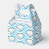 シーシェルホワイトとブルーの波パターンカスタム フェイバーボックス (裏面サイド)