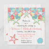 シーシェルポストウェディングレセプションパーティの招待状 招待状 (正面/裏面)