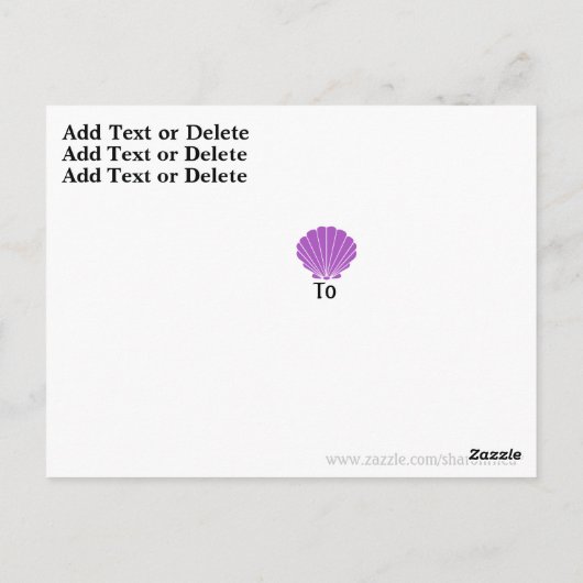 シーシェルポストカード – SRF ポストカード (裏面)