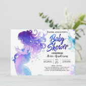 シーシェルマーメイドスパークベビーシャワー 招待状 (スタンド正面)