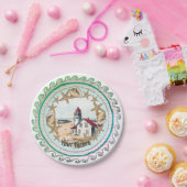 シーシェルライトハウス紙プレート ペーパープレート (パーティー)