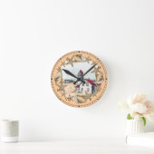 シーシェルライトハウス ラウンド壁時計 (ホーム)