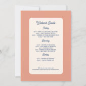 シーシェルラストトーストコーストバチェロレッテ週末 招待状 (裏面)