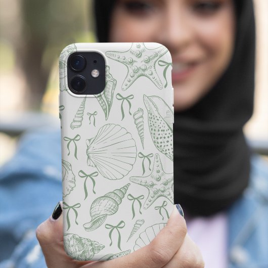 シーシェルリボン模様 Case-Mate iPhoneケース