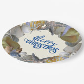 シーシェルリースホリデー大事な行事カスタム ペーパープレート (アングル)