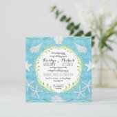 シーシェルリーフリース海ビーチ水カラーシェル 招待状 (スタンド正面)