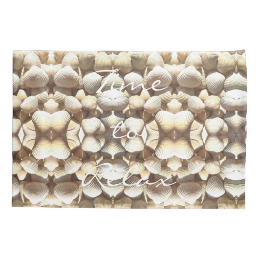 シーシェルロマンチックビーチサマーテーマ 枕カバー (裏面-左)