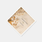 シーシェルロープサンド結婚ズ スタンダードカクテルナプキン (角)