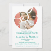 シーシェル型フォトカスタム婚約パーティ 招待状 (正面)